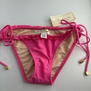 NWT Shoshanna Ruffle Pink Side Tie Tassle Flirty Feminine Size P Small